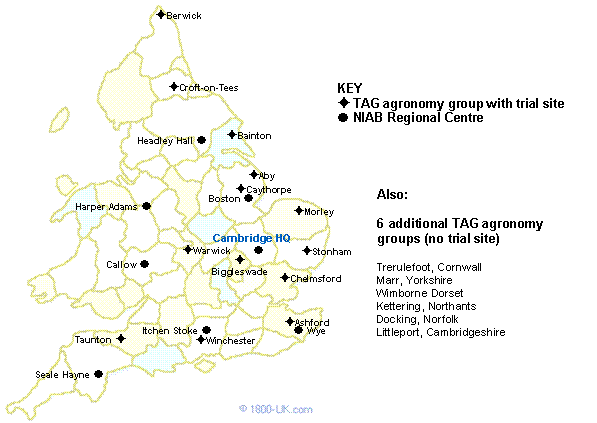 Centres map