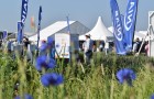 NIAB stand at Cereals 2023 with cornflowers at the front