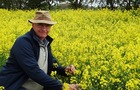 Colin Peters in an oil seed rape field