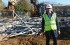 Professor Mario Caccamo, Managing Director, NIAB EMR, in front of the new construction works
