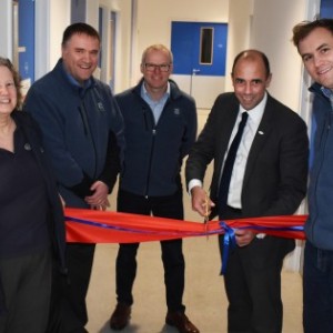 Pepsico oat quality lab launch at NIAB. From left to right Helen Appleyard, Ian Puddephat, Mac McWilliam, Mario Caccamo and Peter Bright