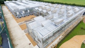 The MacLeod Complex glasshouse at NIAB's Park Farm, Histon near Cambridge