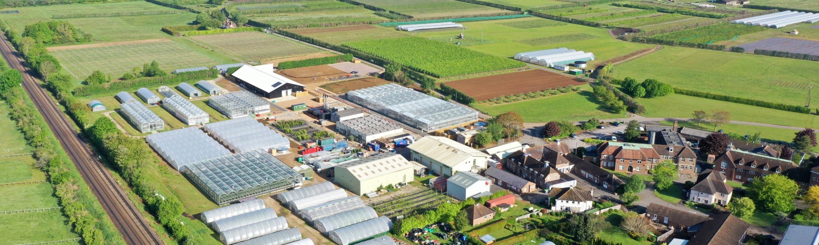 Aerial shot of NIAB's site at East Malling